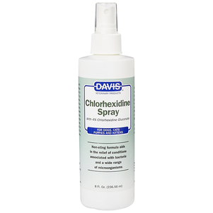 Davis Chlorhexidine Spray ДЭВИС ХЛОРГЕКСИДИН спрей с 4% хлоргексидином для собак и котов с заболеваниями кожи и шерсти