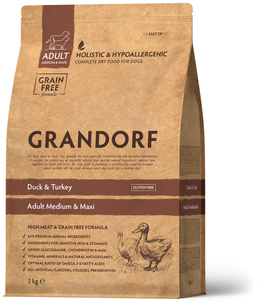 Сухий корм Grandorf Adult Medium Maxi Duck & Turkey для дорослих собак середніх та великих порід (качка та індичка)