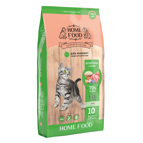 Home Food с ягненком и рисом для котят