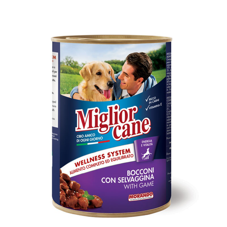 Morando Migliorcane Вологий корм для собак зі шматочками дичини