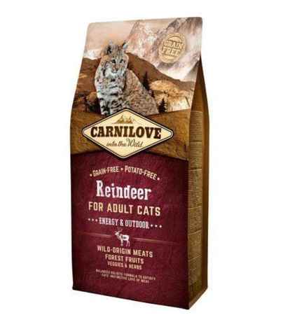 Carnilove Cat Energy & Outdoor для активних кішок (північний олень)