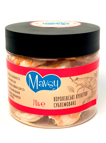 Mavsy Королевские Креветки Сублимированные Лакомство Для Кошек И Собак Фото От Dog.Com.Ua