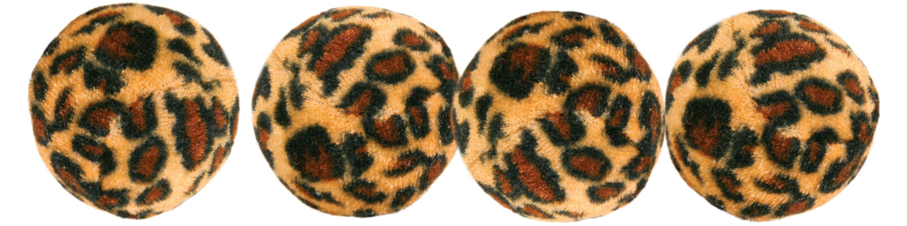 Trixie Набор мячиков мехов. леопард 3,5 см (4шт)