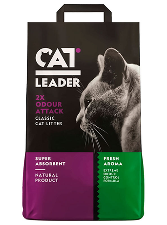 Cat Leader Classic 2Xodour Attack Fresh Кет Лідер Класік Подвійна Свіжість Суперпоглинальний Наповнювач У Котячий Туалет Фото Від Dog.Com.Ua