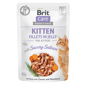Brit Care Cat Pouch Филе лосося в желе (для котят) 85г