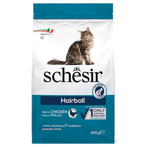 Schesir Cat Hairball ШЕЗИР ДЛЯ ВИВЕДЕННЯ ШЕРСТІ сухий монопротеїновий корм для котів з довгою вовною