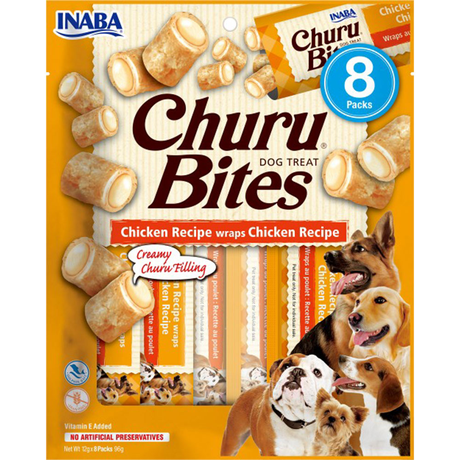 Лакомство INABA Churu Bites для собак, с курицей 8*12 г