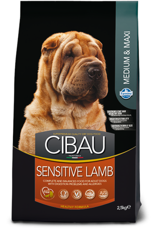 Сухий корм Farmina (Фарміна) CIBAU SENSITIVE LAMB MEDIUM/MAXI для дорослих собак середніх та крупних порід з чутливим травленням (ягня)