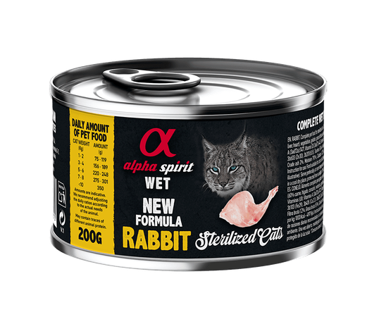 Alpha Spirit Rabbit Sterilized Cat Вологий корм для стерилізованих котів із кроликом