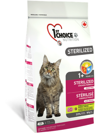 1st Choice Sterilized Chicken СТЕРИЛАЙЗИД для стерилизованных кошек и кастрированных котов (курица)