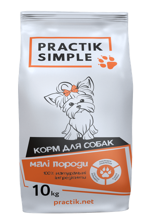 Сухий корм Practik Simple для дорослих собак малих порід (м'ясо, риба)