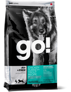 Сухий корм GO! Fit + Free для собак всіх порід і вікових груп (індичка, курка, лосось, качка)