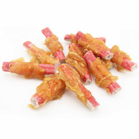 Ласощі "Селянські Смаколики"для собак, курячі крабові палички,кручені, 5-5,5 см