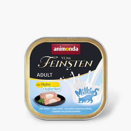 Корм Vom Feinsten Adult with Chicken + Yoghurt centre консервированный для кошек с курицей и йогуртовым центром