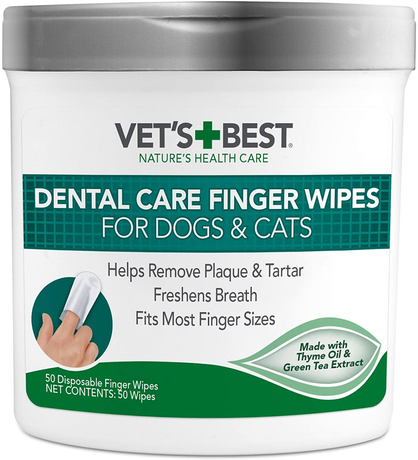Vet's Best Clean Teeth Wipes серветки для догляду за ротовою порожниною собак та котів