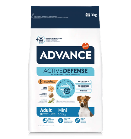 Сухий корм Advance (Едванс) Dog Mini Adult для дорослих собак маленьких порід