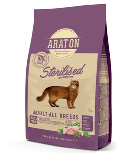 Araton Sterilised Adult All Breeds Сухой Корм Для Стерилизованных Кошек Всех Пород Фото Зоомагазина Dog.Com.Ua