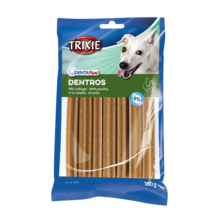 Ласощі Trixie для собак Dentros жувальні шматочки з м'ясом птахів 180г 7шт/упак