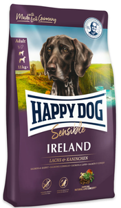 Сухой корм Happy Dog Irland Sensible для взрослых собак всех пород с аллергиями и проблемами кожи (лосось и кролик)