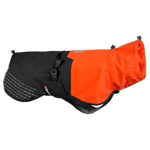 Non-Stop Dogwear Fjord Raincoat Дощовик Для Собак Чорний З Помаранчевим Фото Зоомагазину Dog.Com.Ua
