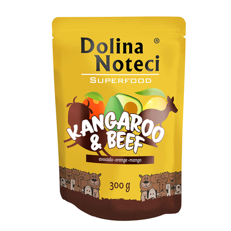 Пауч Dolina Noteci Superfood Для Cобак З М'Ясом Кенгуру Та Яловичини Фото Від Dog.Com.Ua