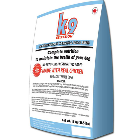 Сухой корм K-9 Selection Maintenance Formula Small Breed для взрослых собак мелких пород (курица)