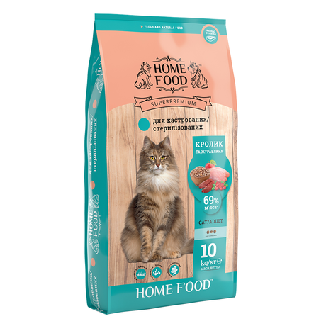 Home Food з кроликом та журавлиною для стерилізованих кішок