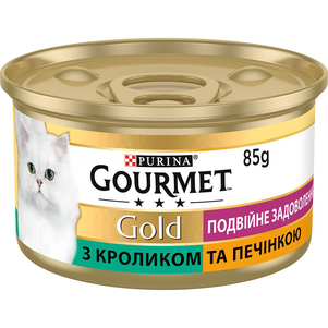 Gourmet Gold Двойное Удовольствие С Кроликом И Печенью, 85 Г Фото Зоомагазина Dog.Com.Ua