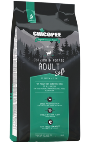 Сухой корм Chicopee HNL Soft Adult Ostrich & Potato для взрослых собак (страус)
