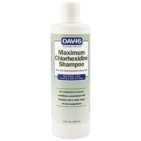 Davis Maximum Chlorhexidine Shampoo шампунь з 4% хлоргексидином для собак та котів захворюваннями шкіри та шерсті