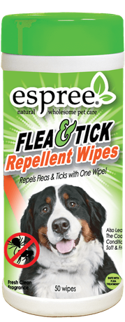 Espree Flea & Tick Repellent Wipes Салфетки для дополнительной защиты от блох и клещей