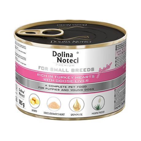 Корм Консервований Dolina Noteci Premium Для Цуценят,Юніорів Собак Маленьких Порід З Серцем Індички Та Гусячою Печінкою Фото Від Dog.Com.Ua