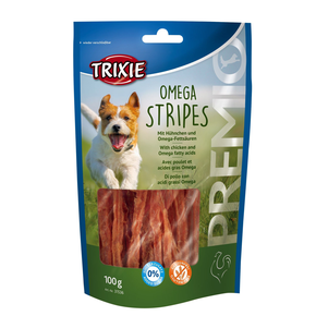 Лакомство Trixie для собак Трикси Премио Страйпс Omega Stripes курица 100г