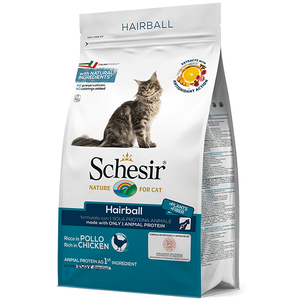 Schesir Cat Hairball ШЕЗИР ДЛЯ ВИВЕДЕННЯ ШЕРСТІ сухий монопротеїновий корм для котів з довгою вовною