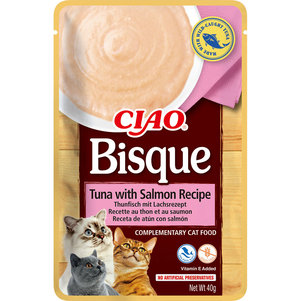 Inaba Ciao Bisque Пауч Для Кошек, С Тунцом И Лососем (Пюре) Фото Зоомагазина Dog.Com.Ua