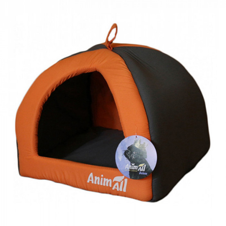 AnimALL Wendy Лежак-будиночок для собак і кішок помаранчевий