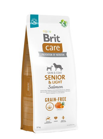 Сухий корм Brit Care Dog Grain-free Senior & Light Salmon для літніх собак всіх порід (лосось і картопля)