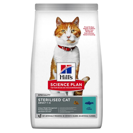 Hill's SP Feline Adult Adult Young Sterilised Cat With Tuna для дорослих стерилізованих котів від 6 міс. до 6 років (тунець)