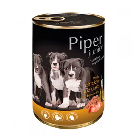 Dolina Noteci Piper Junior Dog Консерва Для Щенков С Куриными Желудками И Рисом, 400 Г Фото От Dog.Com.Ua