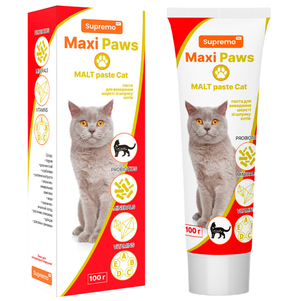 Maxi Paws Malt Paste Cat Фітопаста Для Виведення Вовни У Котів Фото Зоомагазину Dog.Com.Ua