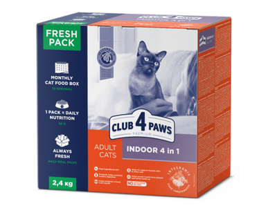 Клуб 4 Лапы (Club 4 Paws) Fresh Pack Indoor 4 In 1 Сухой Корм Для Котов И Кошек Фото Зоомагазина Dog.Com.Ua
