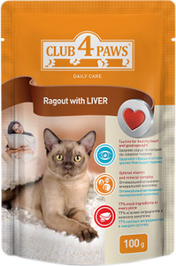 Клуб 4 Лапы (Club 4 Paws) Влажный Корм Для Котов Рагу С Печенью Фото Зоомагазина Dog.Com.Ua