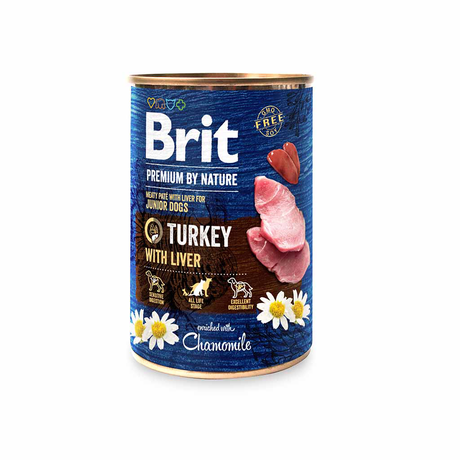 Brit Premium by Nature Turkey with Liver Мясной паштет с печенью для собак