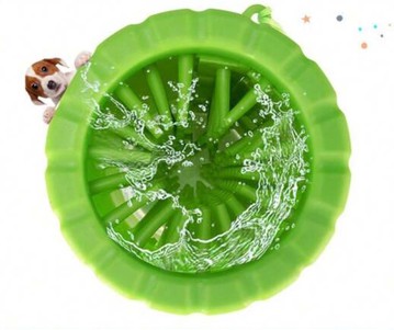 Лапомойка для быстрого мытья грязных лап собак, салатовый