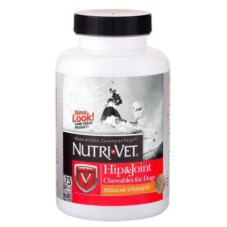 Nutri-Vet Hip&Joint Regular НУТРІ-ВІТ ЗВ'ЯЗКИ І СУСТАВИ РЕГУЛЯР, 1 рівень, хондроїтин та глюкозамін для собак, з МСМ