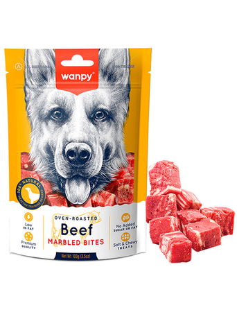 Wanpy Beef Marbled Bites ВАНПИ МРАМОРНАЯ ГОВЯДИНА КУСОЧКИ лакомство для собак