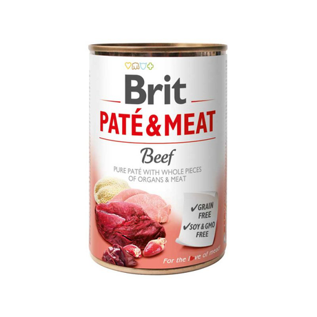 Brit Pate & Meat Dog беззерновий вологий корм у вигляді м'ясного паштету (яловичина)