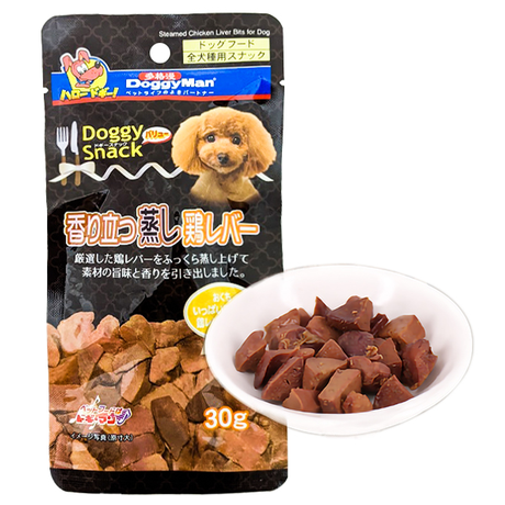 DoggyMan Steamed Chicken Liver Bits ДОГГІМЕН КУРИНА ПЕЧІНКА НА ПАРУ ласощі для собак, Вага: 0.03 кг
