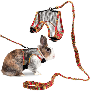 Flamingo Rabbit Harness With Art Joy Leash ФЛАМІНГО АРТ ДЖОЙ шлейка та повідець для кролика