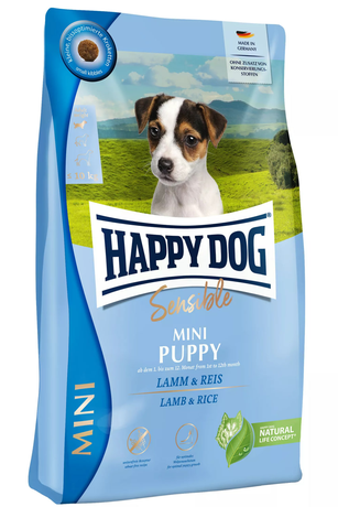 Сухой корм Happy Dog Sensible Puppy Mini Lamb & Rice для щенков малых пород (ягненок и рис)